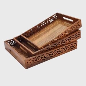 Wooden Tray Set of 3