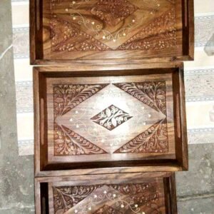 Wooden Tray Set